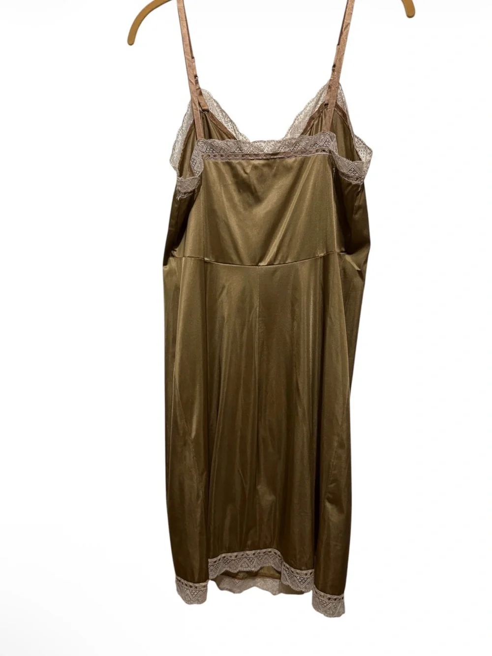 80’s Vassarette Nylon Tricot Gold chaampagne slip